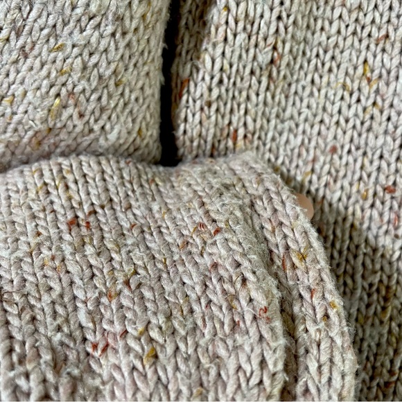 Madewell pink chunky knit sweater women size Small wrap front pullover - Picture 11 of 12